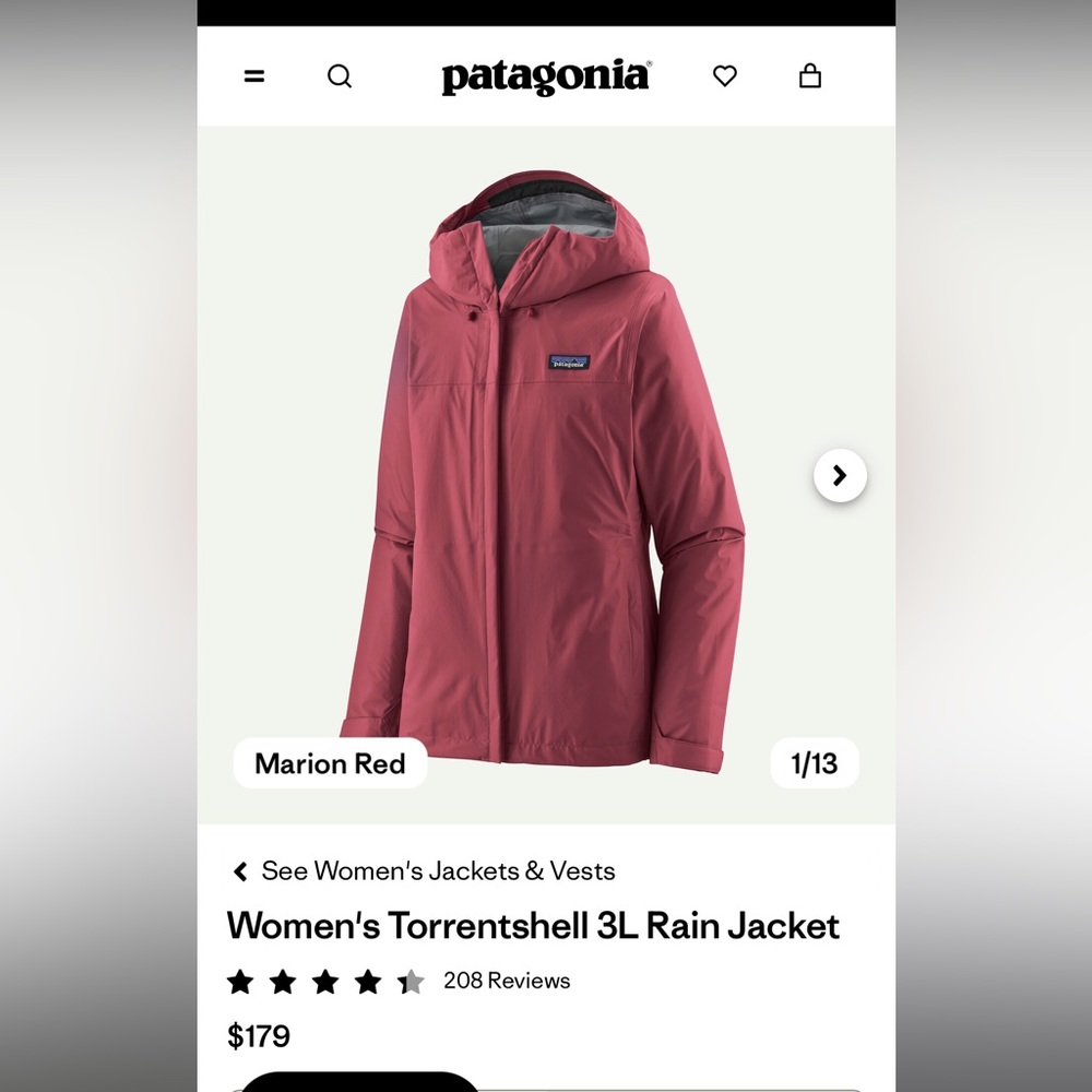 Patagonia Women's Ski Jacket - Deep Red